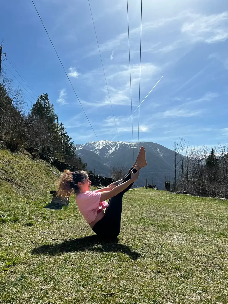 Práctica de yoga y naturaleza
